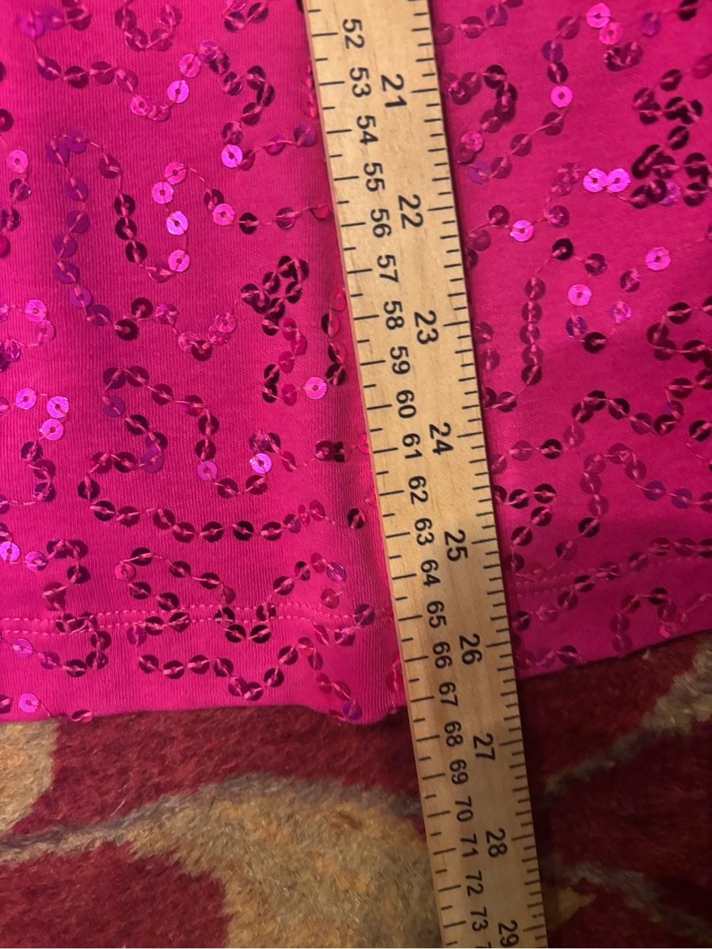 Quacker Factory Hot Pink Sequin V-Neck Pullover - Picture 5 of 5